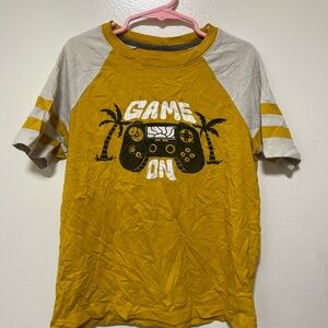 Old Navy Yellow and White 'Game On' T-Shirt